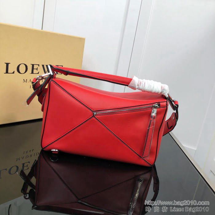 LOEWE羅意威 拼色熱銷款 puzzle bag 可折疊 牛皮手提肩背包 大小號 L0153  jdl1239